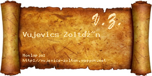 Vujevics Zoltán névjegykártya